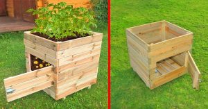 This Wooden Potato Planter Has A Door To Easily Access Your Home-Grown Potatoes